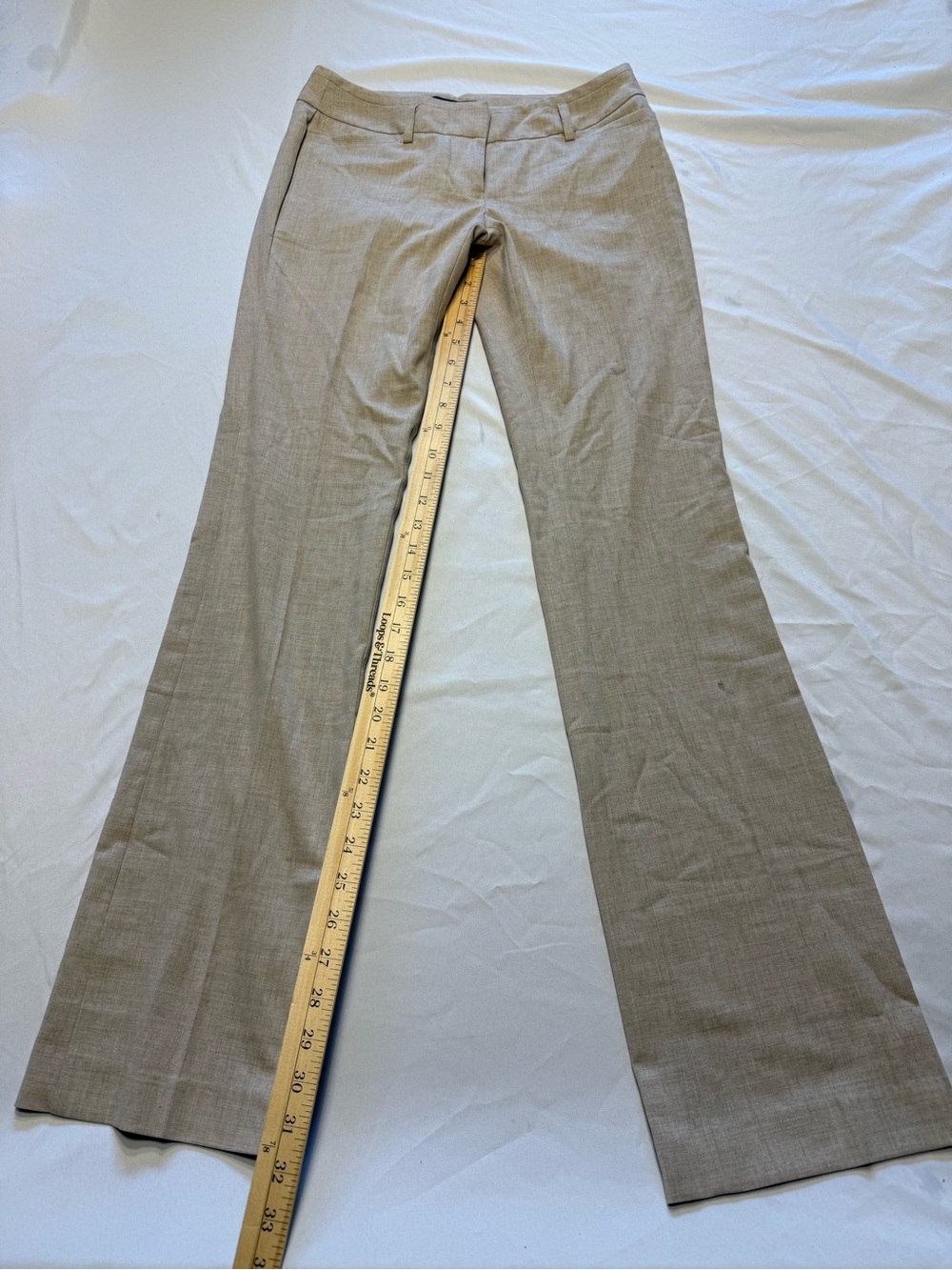 Amanda & Chelsea Womens Light Taupe Dress Trousers